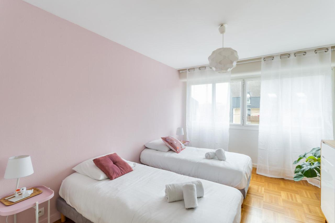 Rosa, Confortable 2 Chambres Avec Parking Dans Le Centre Rennes Eksteriør billede